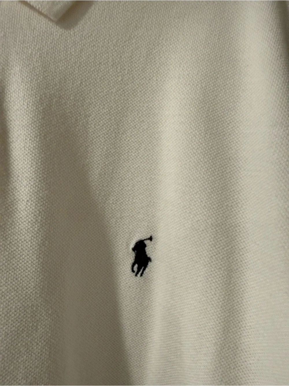 Ralph Lauren Long-Sleeve Polo Shirt - White with Navy Pony Preppy Luxe
